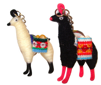Keyring Alpaca Wool Decor Miniature Llama Artisan Peru Keychain Keyring Alpaca Wool Decor Miniature Llama Artisan Peru Keychain