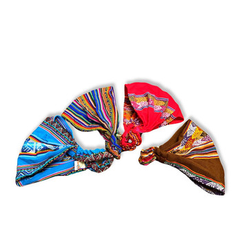 Manta Expandable Multicolored Headband Wide Cotton Adjustable Peru Manta Expandable Multicolored Headband Wide Cotton Adjustable Peru