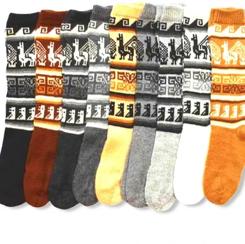Andean Blend Knit Socks Varied Colors Adult Size Peru