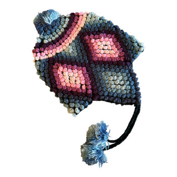 Spotted Andean Alpaca Fine Knit Chullo Hat Varied Knit Colors Spotted Andean Alpaca Fine Knit Chullo Hat Varied Knit Colors