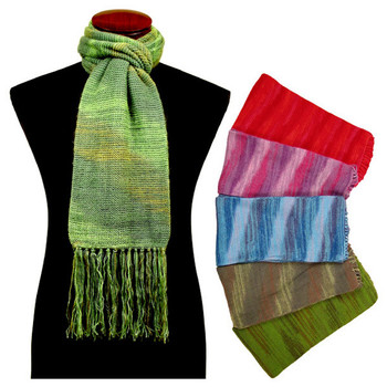 Artisanal Color Blend 100% Alpaca Fiber Hand-Knit Beanie with Tassels