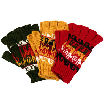 Multicolored Geometric Fair Trade Alpaca Blend Fingerless Gloves Multicolored Geometric Fair Trade Alpaca Blend Fingerless Gloves