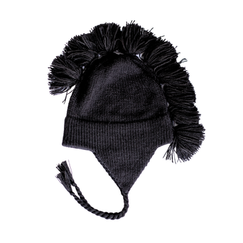 Alpaca Heavy Gauge Mohawk Crested Chullo Hat Varied Solid Colors