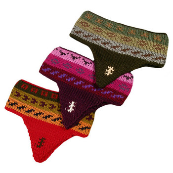 Andean Alpaca Headband Geometric Heavy Knit with Earflaps Andean Alpaca Headband Geometric Heavy Knit with Earflaps