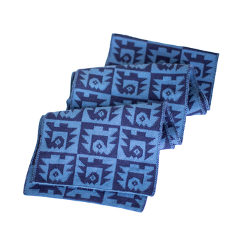 Extra Fine Infant Alpaca Scarf with Peruvian Pre-Columbian Icon Varied Colors