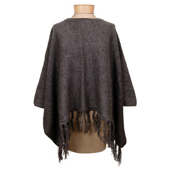 Andean Alpaca Solid Color Knit Poncho with Sleeves Varied Colors Andean Alpaca Solid Color Knit Poncho with Sleeves Varied Colors