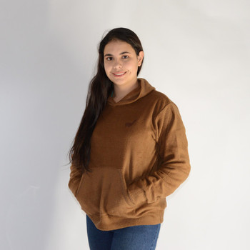 Camel Front Pockets Light Hoodie Jacket 50% Alpaca 50% Acrylic Blend Camel Front Pockets Light Hoodie Jacket 50% Alpaca 50% Acrylic Blend