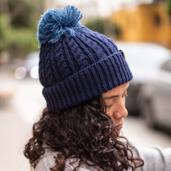 Exclusive Design Two-Tone Caroline Baby Alpaca Superfine Beanie