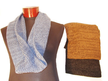 Chunky Knit Alpaca 100% Infinity Scarf - 10" x 36" Solid Color Super Soft & Warm from Peru Chunky Knit Alpaca 100% Infinity Scarf - 10" x 36" Solid Color Super Soft & Warm from Peru