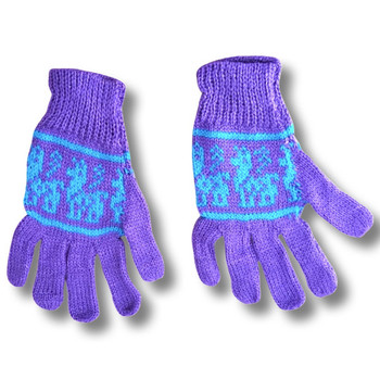 Children's Alpaca Knit Gloves - Assorted Colors with Geometric Designs Children's Alpaca Knit Gloves - Assorted Colors with Geometric Designs