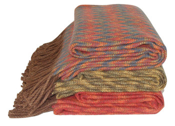 Zig Zag Fringed Reversible Blanket - 100% Baby Alpaca 60" x 84" Zig Zag Fringed Reversible Blanket - 100% Baby Alpaca 60" x 84"