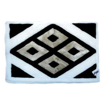 Four Chevron Center Alpaca Diamond Pattern Fur Area Rug 48" x 60" - Design 32 Four Chevron Center Alpaca Diamond Pattern Fur Area Rug 48" x 60" - Design 32