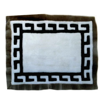 Brown Edges Greek Key Alpaca Fur Area Rug 48" x 64" - Design 09 Brown Edges Greek Key Alpaca Fur Area Rug 48" x 64" - Design 09