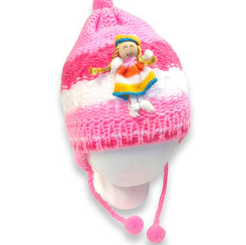 Child Beanie Geometric Alpaca Blend Knit One Size Close Out