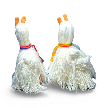 Toy Llama Doll Plush 9" Alpaca Yarn Natural Standing Artisan Made Toy Llama Doll Plush 9" Alpaca Yarn Natural Standing Artisan Made