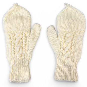  Wool Fair Trade Cable Knit Heavy Glittens Mittens Alpaca