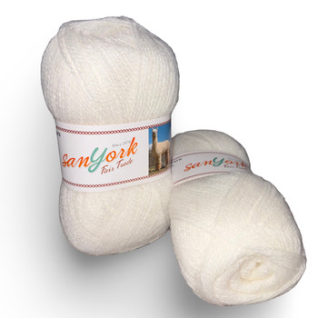 Natural White Super Soft Yarn 100% Alpaca Skeins 110 Yards Ultra Soft 80 Grams