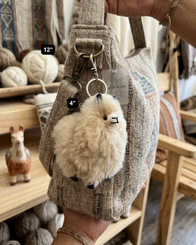 Alpaca Fur Original Keychain 4" Standing