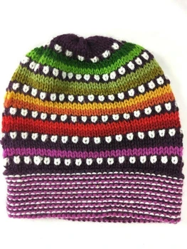 Alpaca Blend Dots Beanie for Children