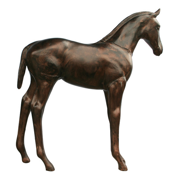 Young Colt Standing Bronze Sculpture for Equine Elegance Aluminum Art