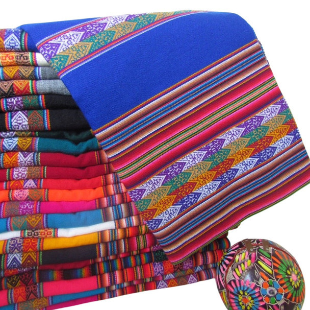 Mestana Altar Cloth - Peruvian Shaman Fabric 40'' Ceremonial Tribal Aguayo Manta