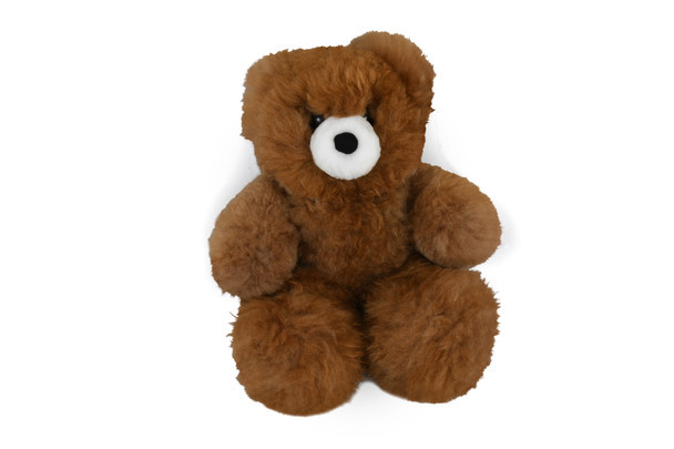 Jumbo Giant Alpaca Fur Teddy Bear - 20" Natural Plush