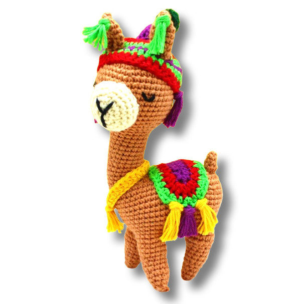 Crochet Plush Doll 100% Alpaca Llama 5.5" Toy Knited Soft Plush Hand Amigurumi