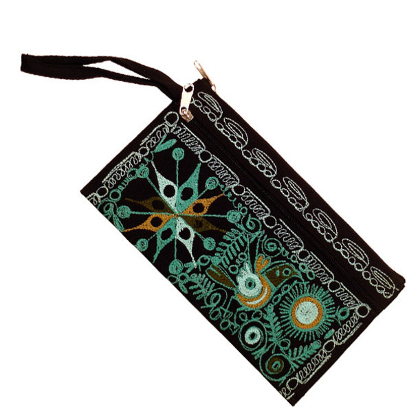 Embroidered Money Pouch and Glam Pouch