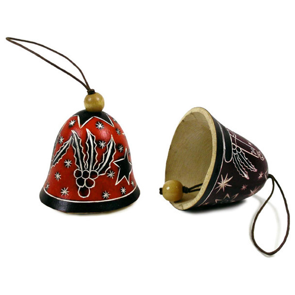 Gourd Bell Ornament Assortment (3") - Colors and Designs