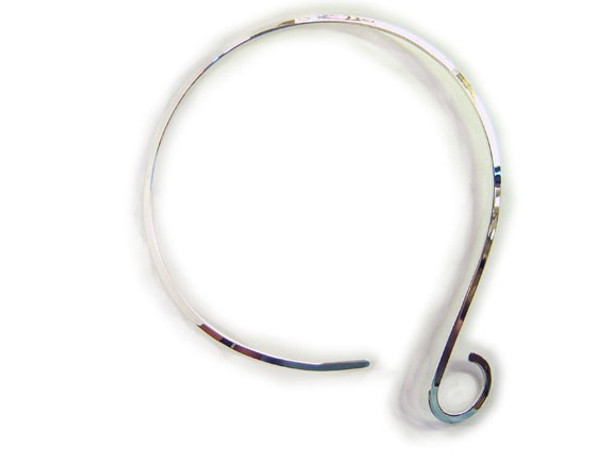 Adjustable Alpaca Silver Necklace Choker Band - Hook Omega Style