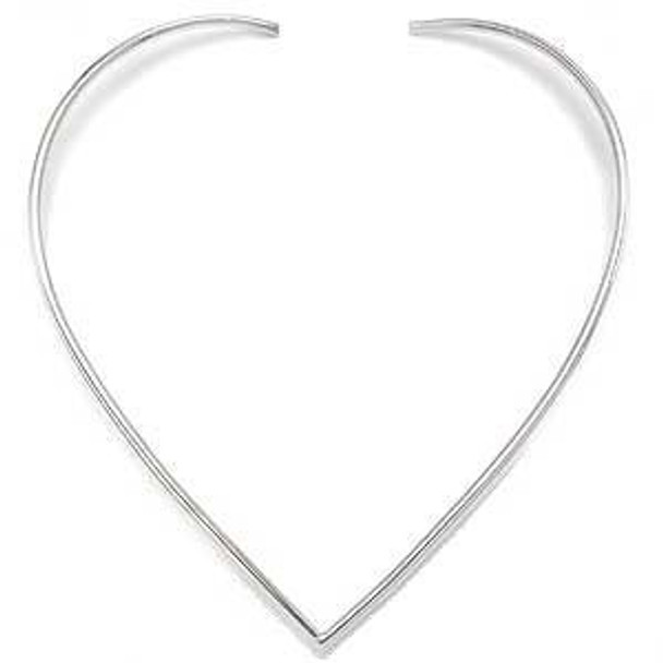 Handcrafted One Size V-Shaped Alpaca Silver Choker Necklace