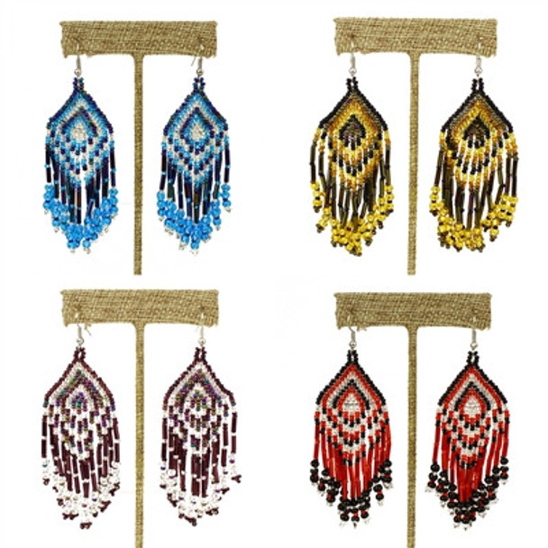 Dangle Earrings - 2in Large Fringe Fair Trade Guatemala Assortment