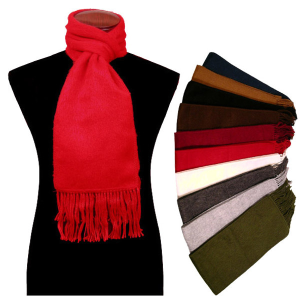 Andean 100% Brushed Scarf Varied Solid Colors