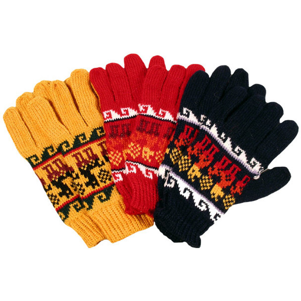All Terrain Artisanal Knit Gloves Andean Blend One Size Peru