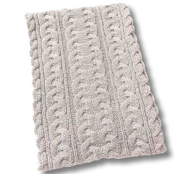 Unisex Handmade Cable Knit Alpaca Wool Scarf Men Women 10" x 74"