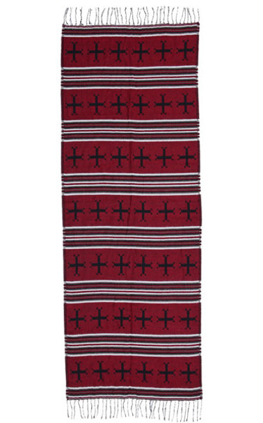 Detailed Reversible Light Weave Quality Classic Scarf Shawl Wrap - 50% Alpaca 50% Acrylic Peru Size 27" x 72"
