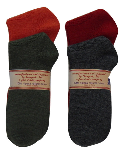 Two Pack Solid Color Casual Warm Light Socks - Women's Size Small 100% Alpaca