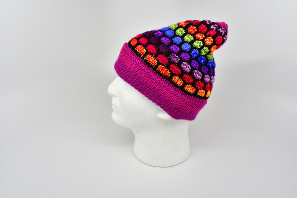 Tinkuy Turtle Alpaca Knit Beanie - Bright Colors Adult Assorted Colors