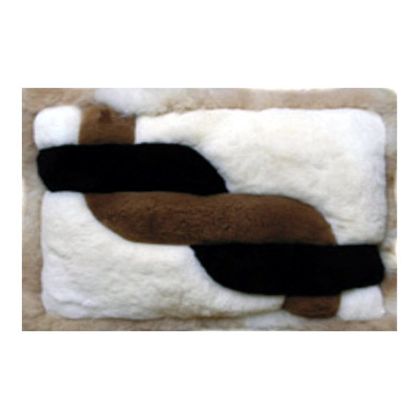 Handmade Twisted Rope Genuine Baby Alpaca Fur Rug 33" x 48" - Design 26