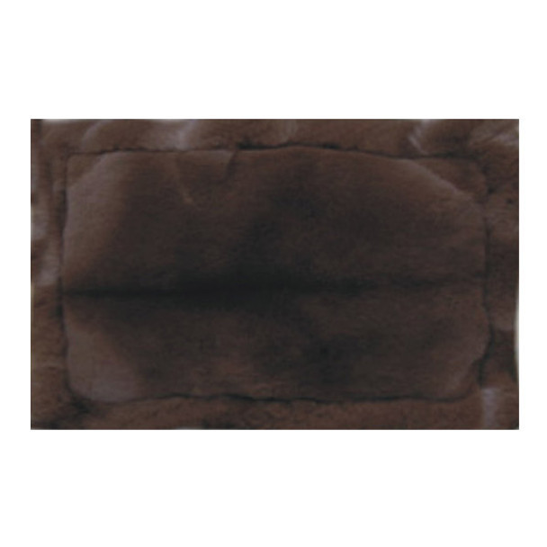 Solid Dark Brown Alpaca Fur Rug Rectangular 33" x 48" - Design 21