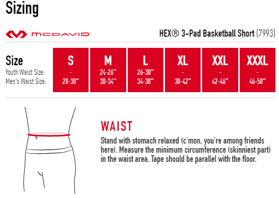 McDavid Hex Technology 3 Pad Basketball Protective Shorts Basketball