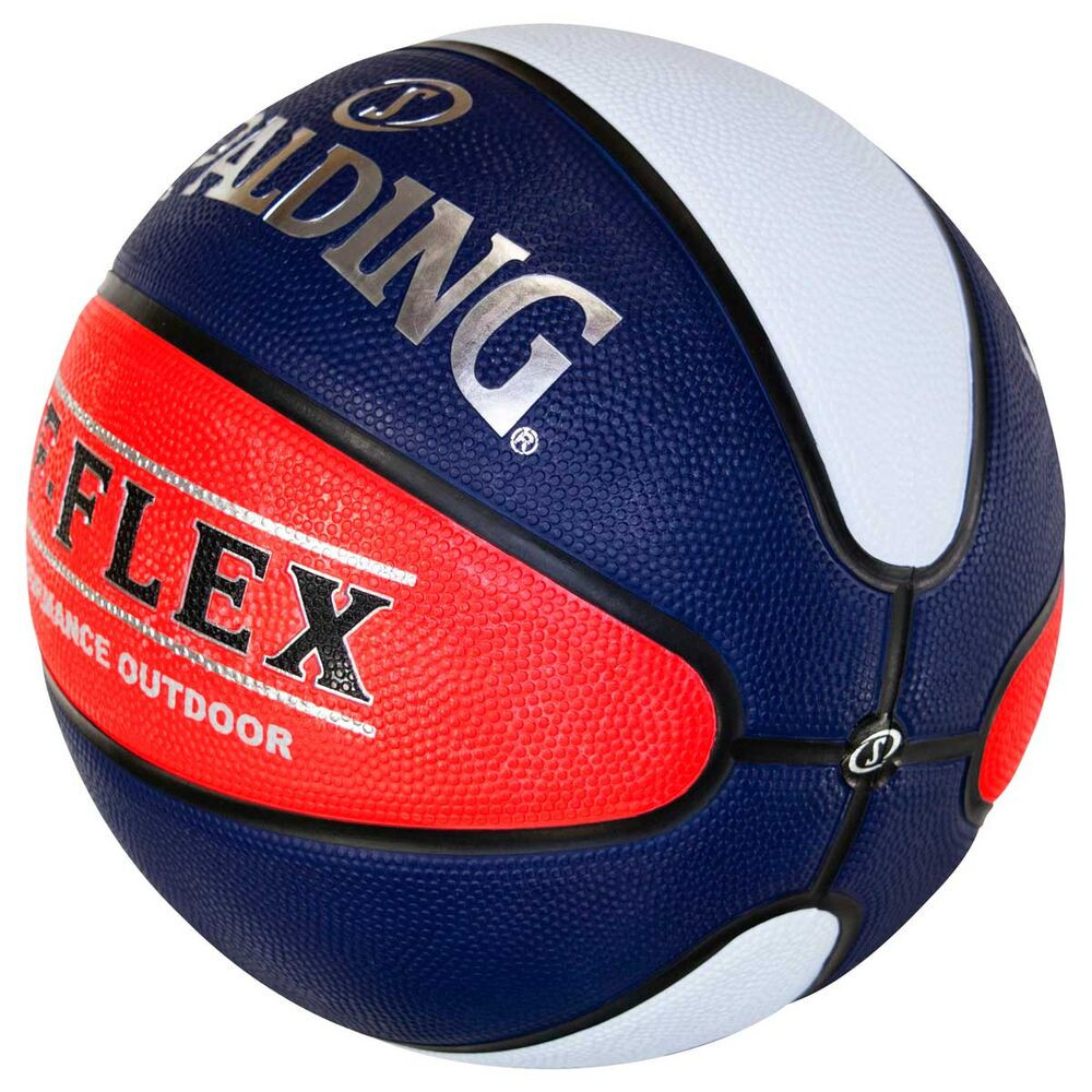Spalding TFFlex Red/White/Blue Rubber Outdoor Basketball Size 5