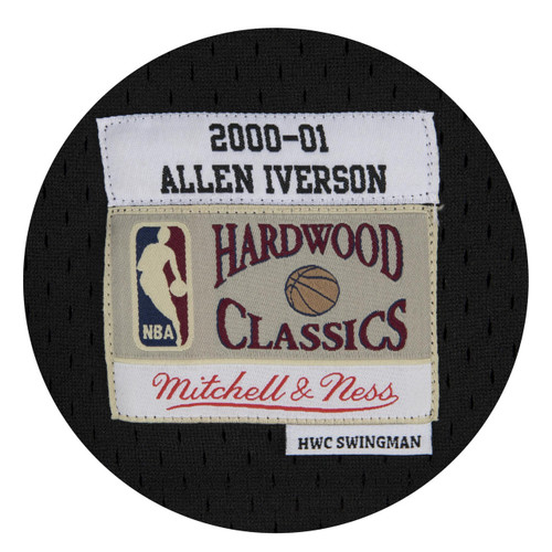 Allen Iverson Philadelphia 76ers 00-01 HWC Swingman Jersey - Black -  Throwback