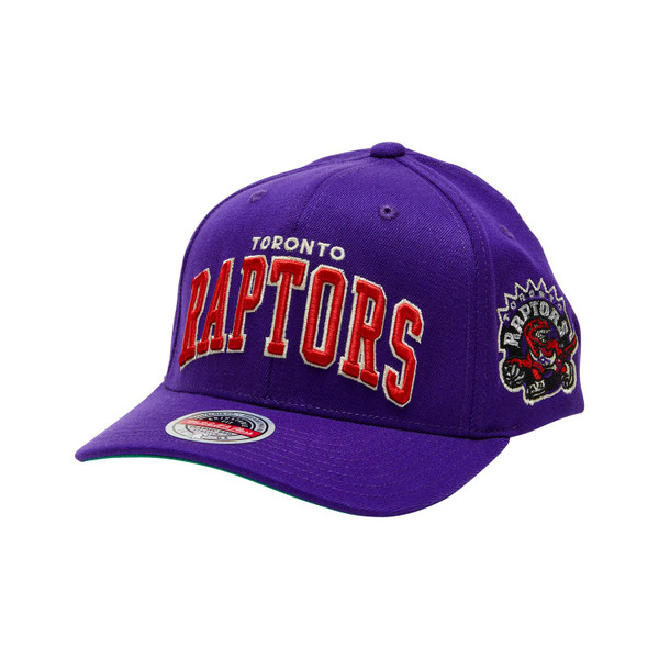 Toronto Raptors Mitchell & Ness x Lids Team Era Pinwheel Stripe Snapback Hat  - Purple