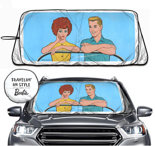 Barbie® & Ken® Road Trip Car Windshield Sunshade + Storage Pouch