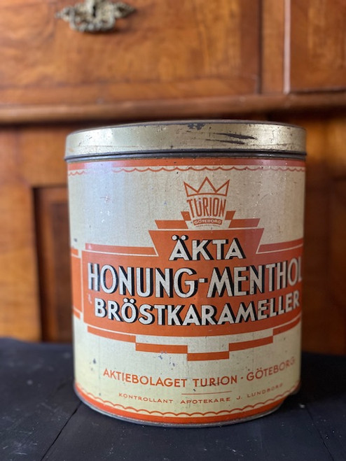 Plåtburk ”Bröstkarameller”
