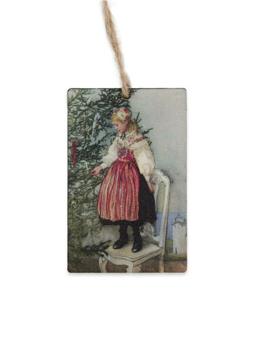 Trätag/hänge med Carl Larsson motiv
