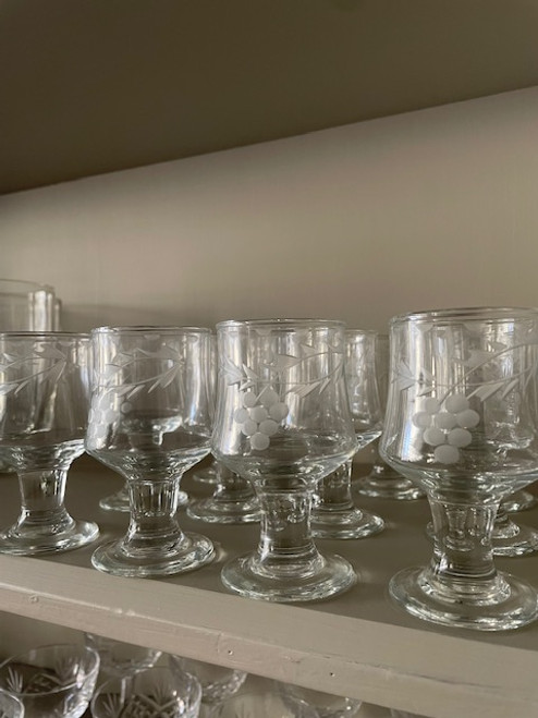 Starkspritsglas med slipad dekor (12 st)