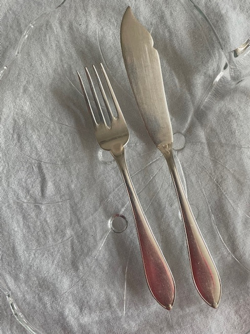 Nysilverbestick ”Spets” Fiskbestick, 24 delar