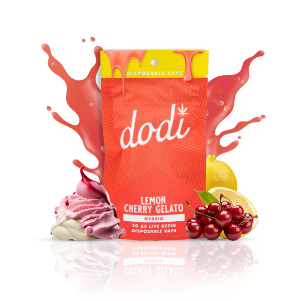 D8 Live Resin - 2 Gram Disposable - Lemon Cherry Gelato - dodi